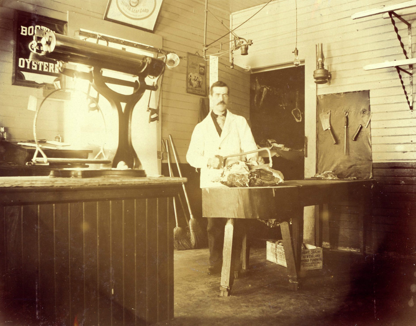 Henry Burns butcher shop in Newton Falls