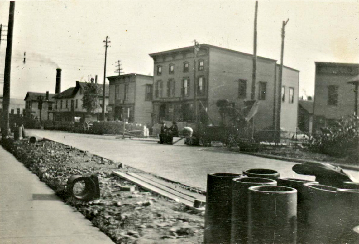 First paving of downtown Dexter