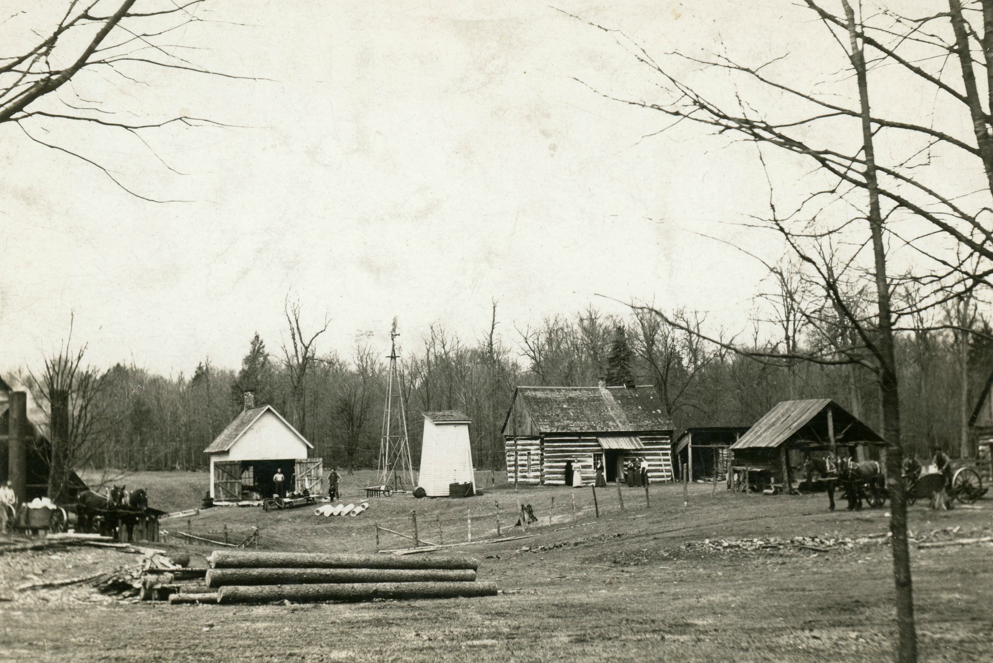 Sugaring at a maple sugar camp in Keene Valley