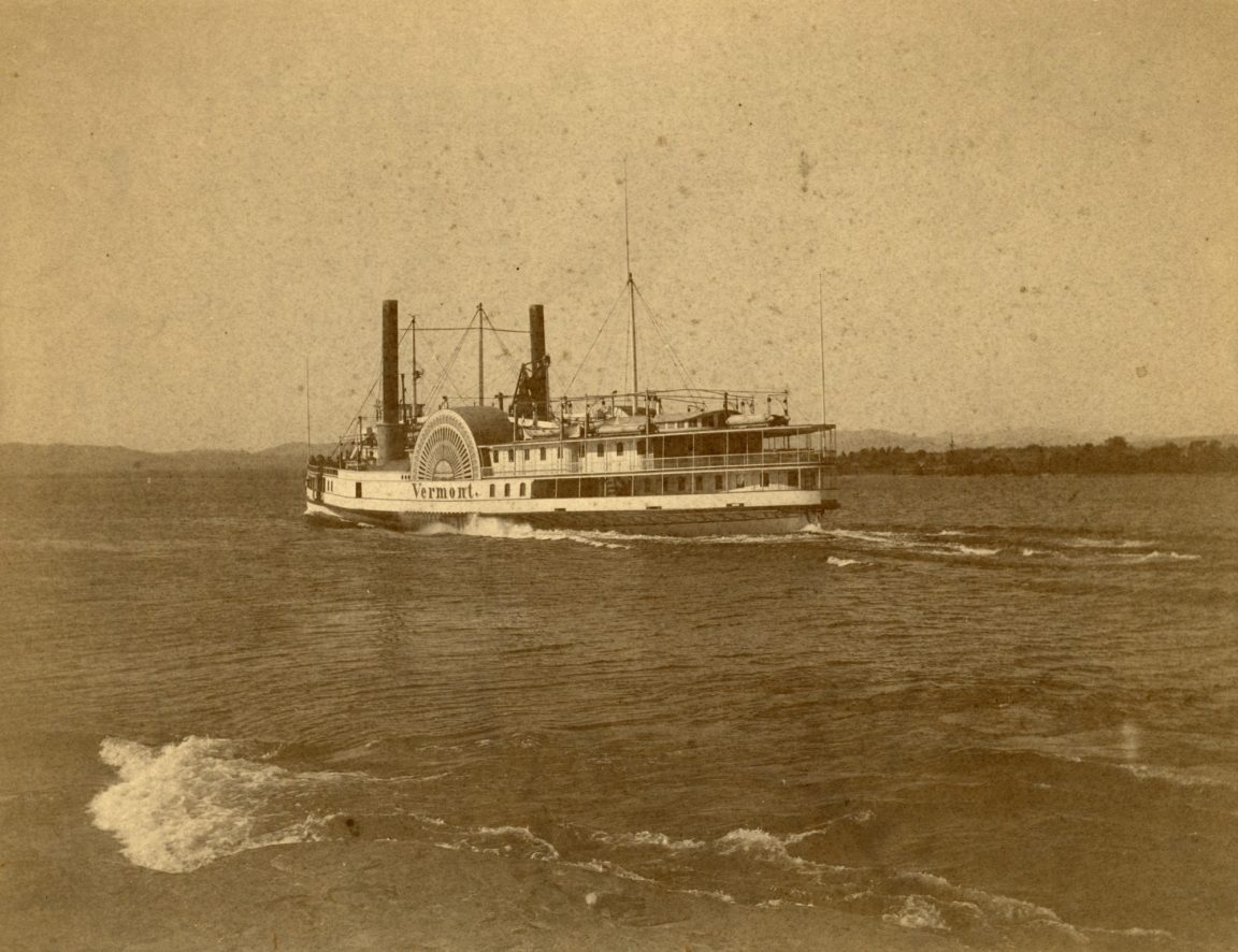 “The Vermont” steamship on Lake Champlain