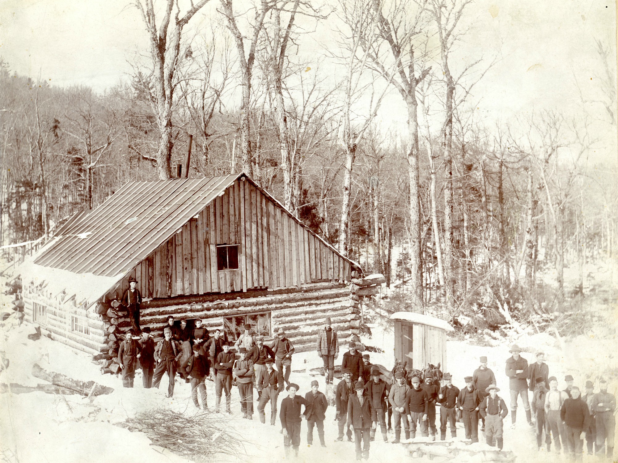 Pete Liberty’s lumber camp in Ausable Forks