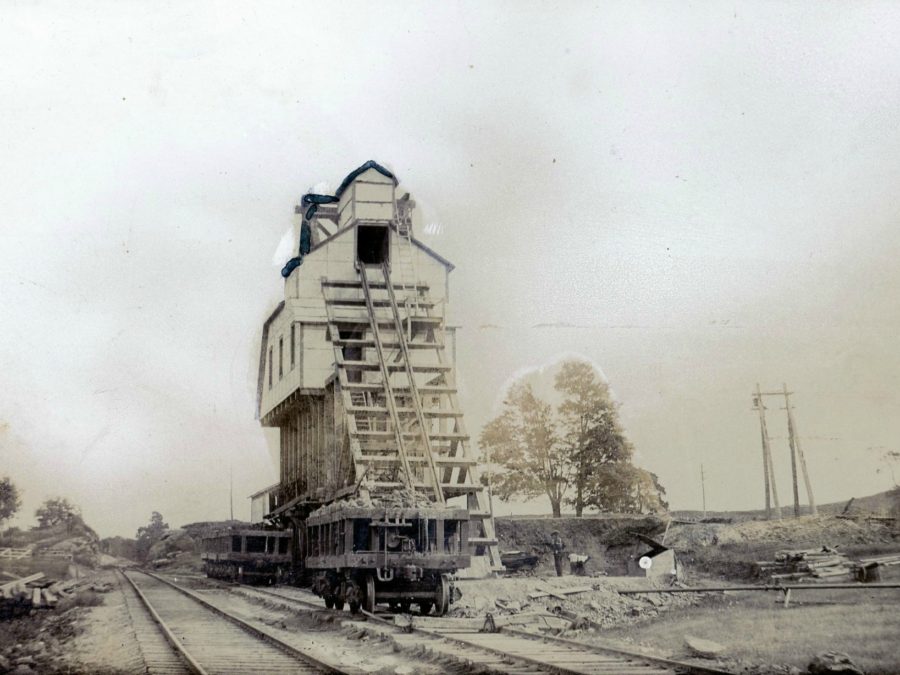 Exterior view of Republic Steel iron ore processing plant in Mineville