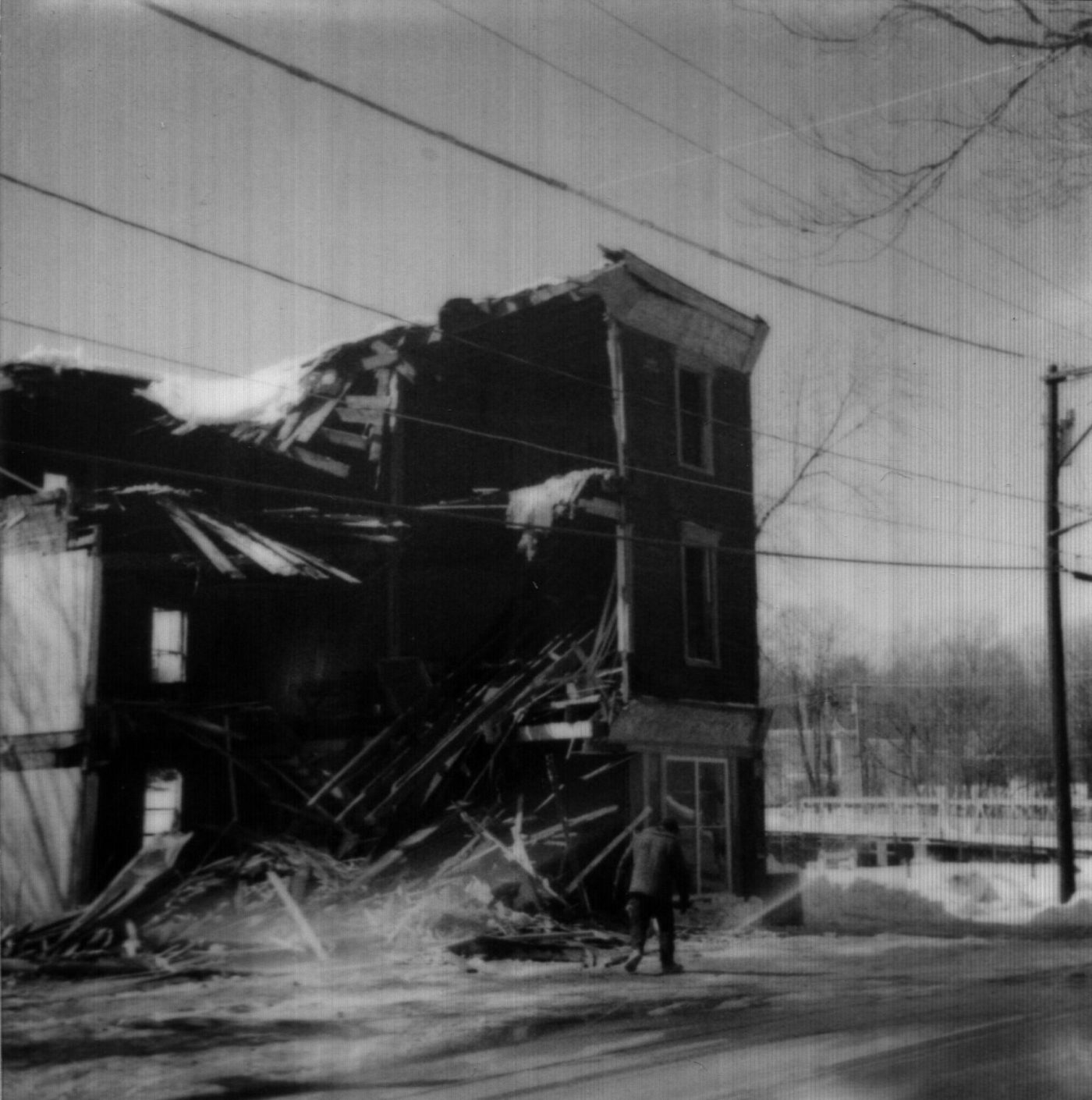 Demolition of Old Town Hall in Colton
