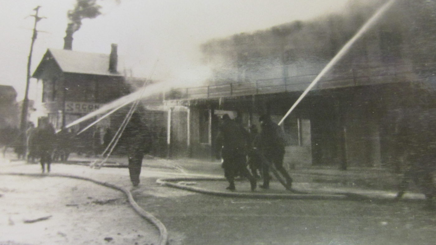 The Underwood House fire in Dexter