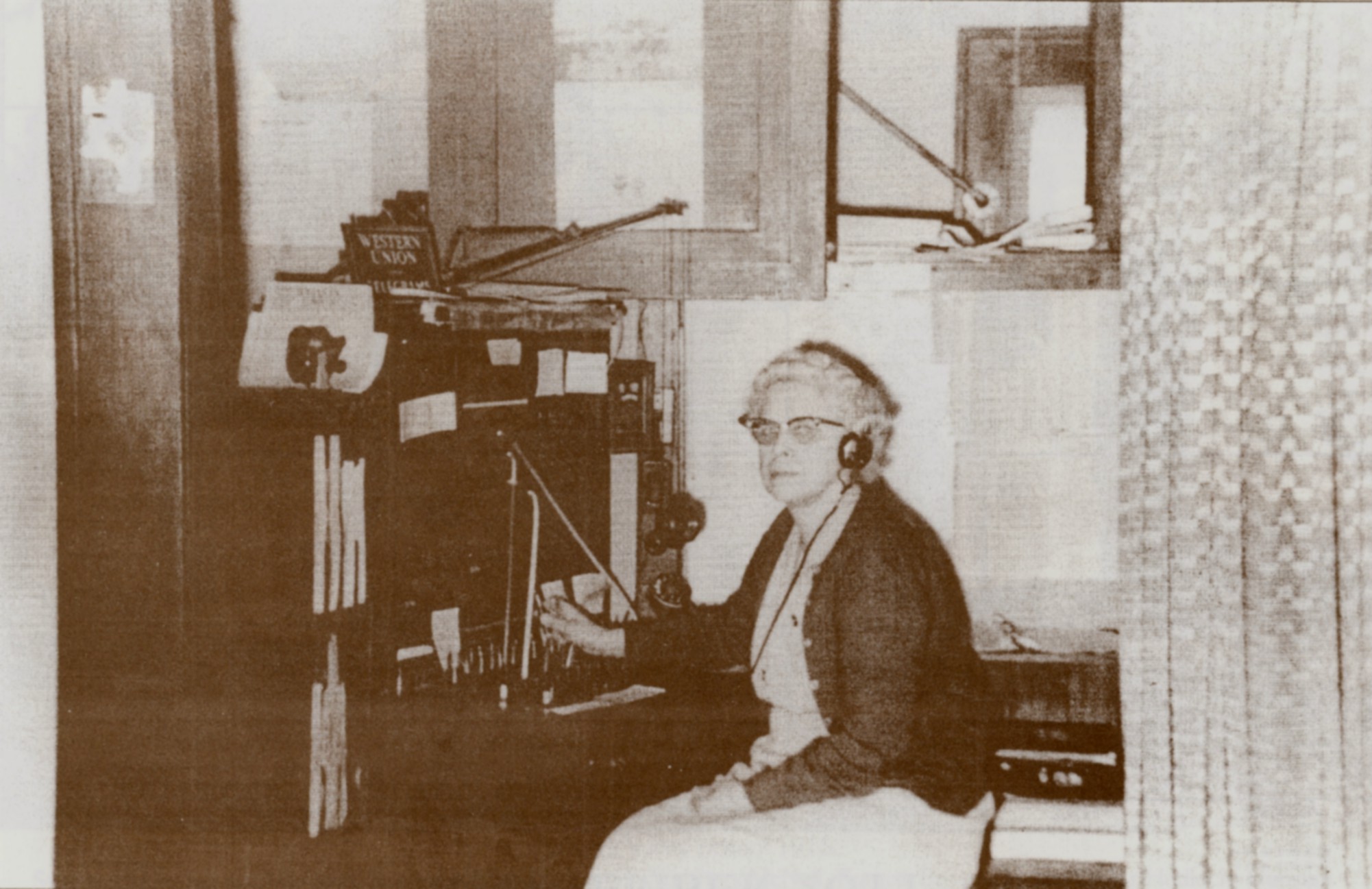 Telephone operator Vera McDougall in Hammond