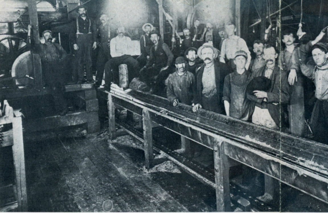 St. Regis Paper Company employees in a mill in Deferiet