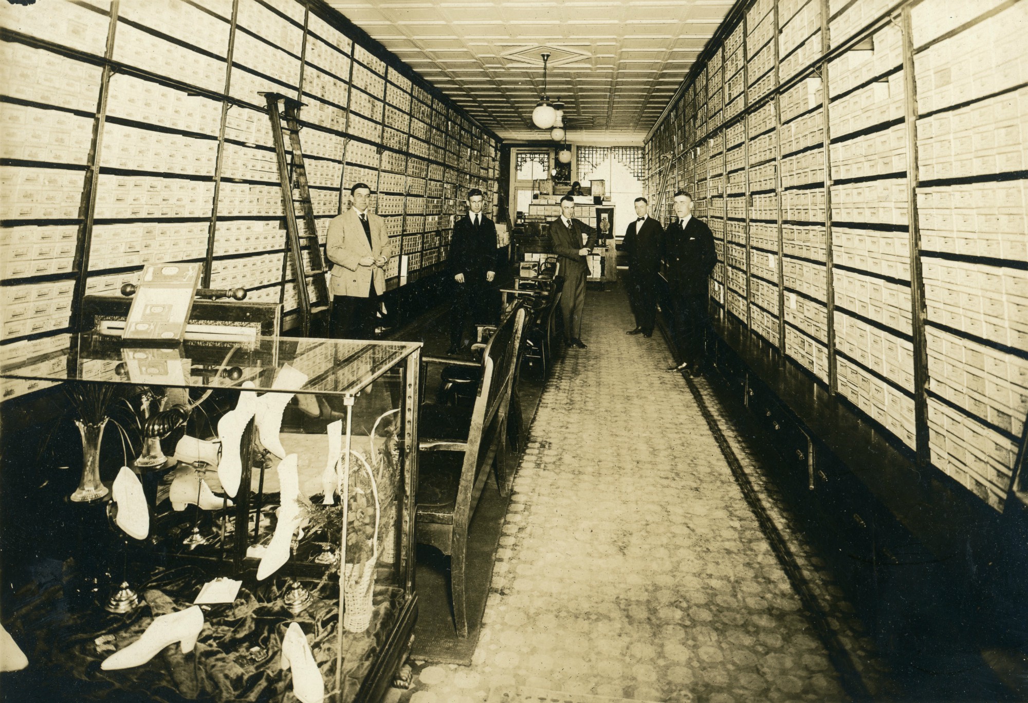 Employees inside a shoe store in Ogdensburg