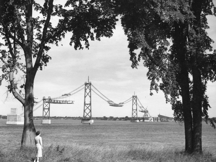The Ogdensburg Prescott International Bridge under construction