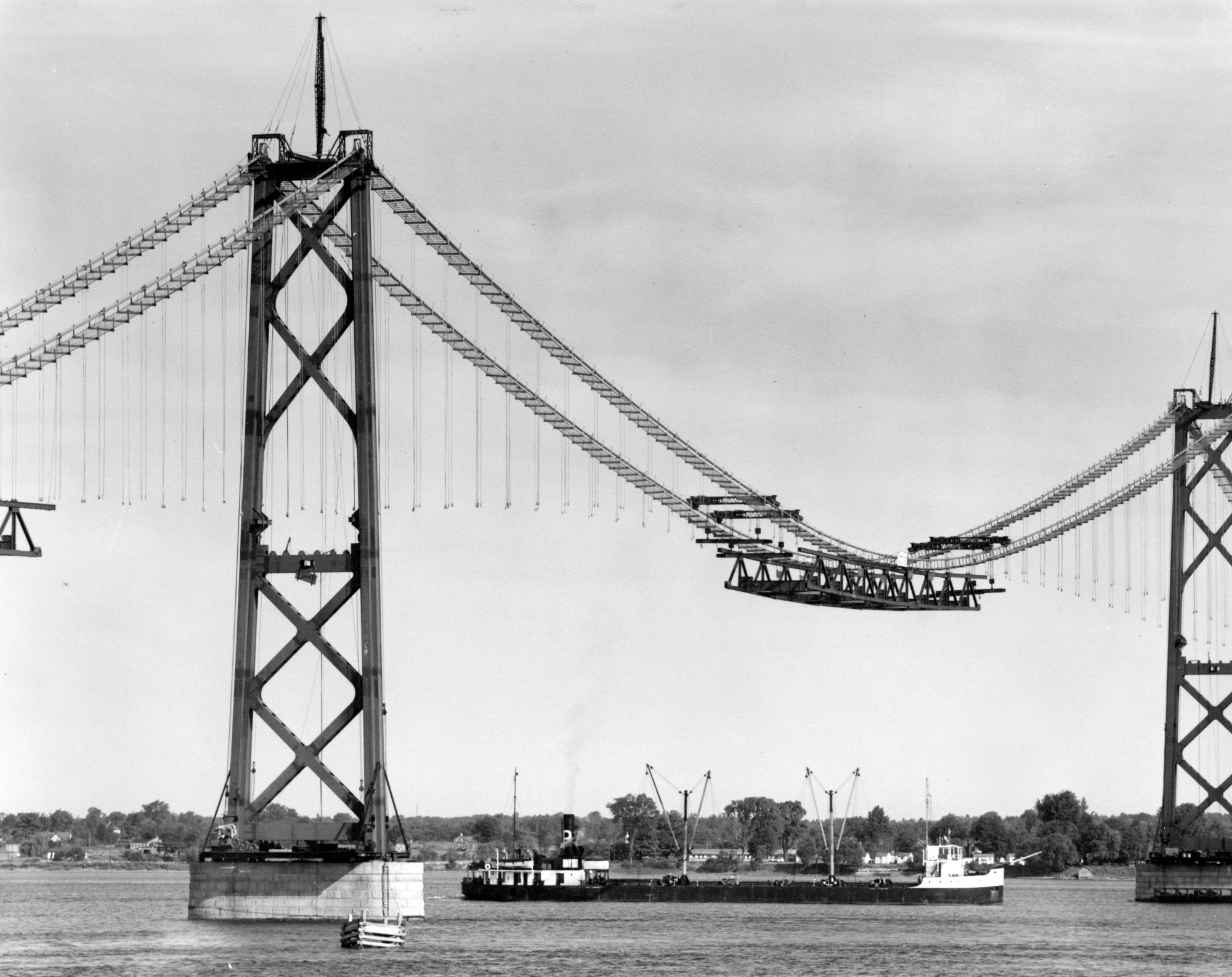 The Ogdensburg Prescott International Bridge under construction