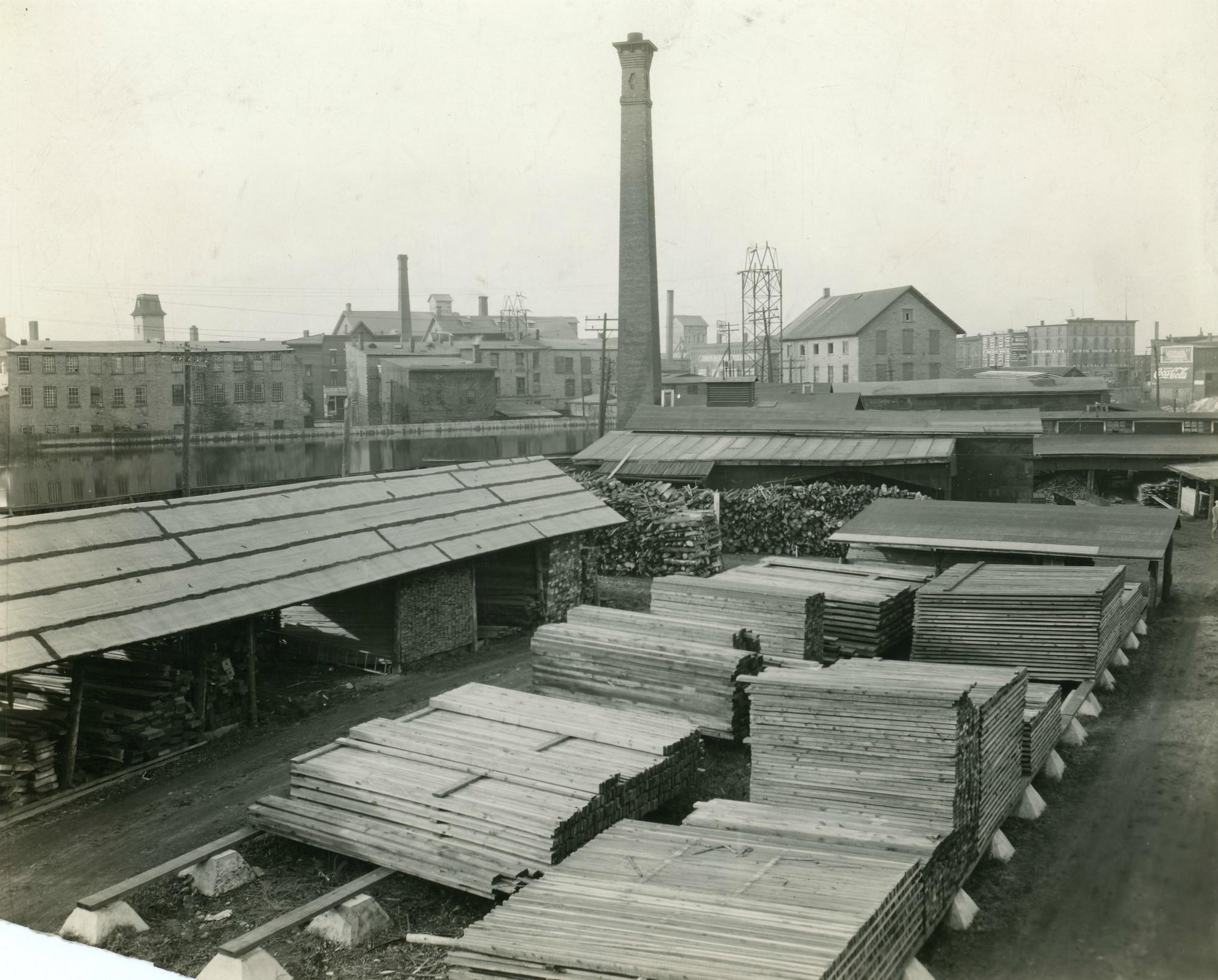 Lumberyard at the H.I. Proctor Manufacturing Company in Ogdensburg