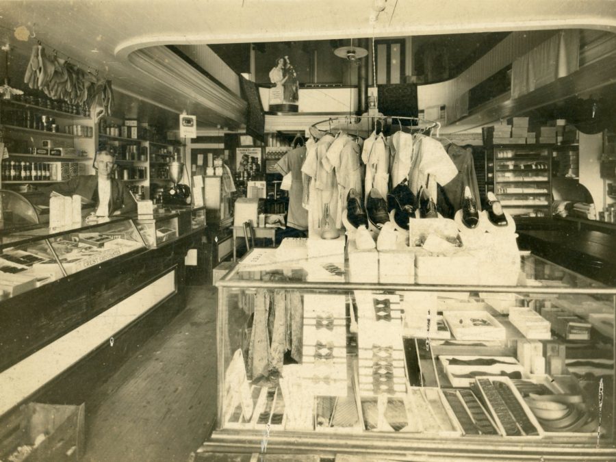 Berkowitz family outside their dry goods store in Old
