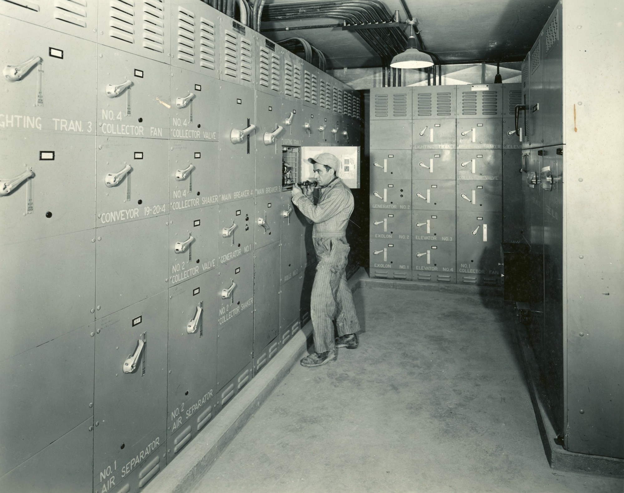 Switch breaker room at Cabot Wollastonite in Willsboro