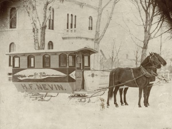 Bobsled milk wagon in Ogdensburg