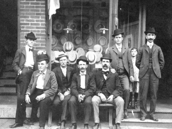 Portrait of Hubbard block businessmen in Carthage