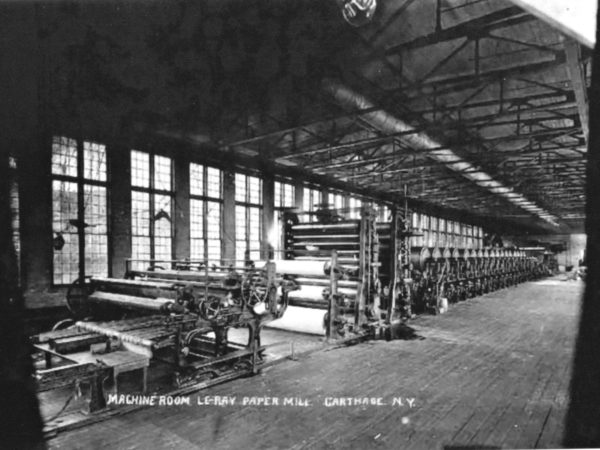 LeRay Paper Mill machine room in Carthage