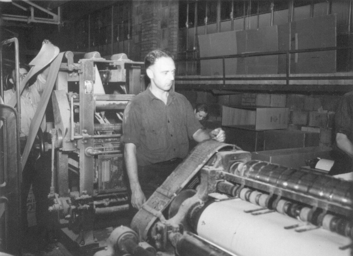 Men at work in Crown Zellerbach paper mill in Carthage