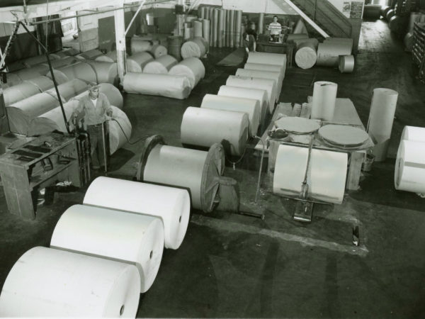 The wrapping room inside the Newton Falls Paper Mill in Newton Falls