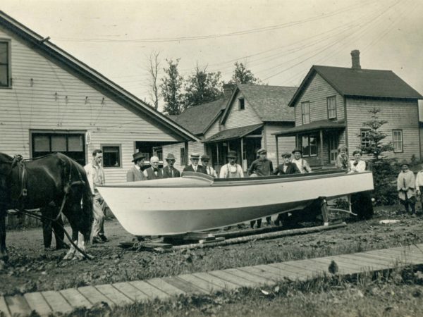 Boat launching in Wanakena