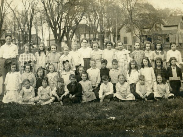 Teacher with grade school students in Lisbon