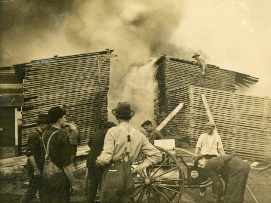 The Underwood House fire in Dexter