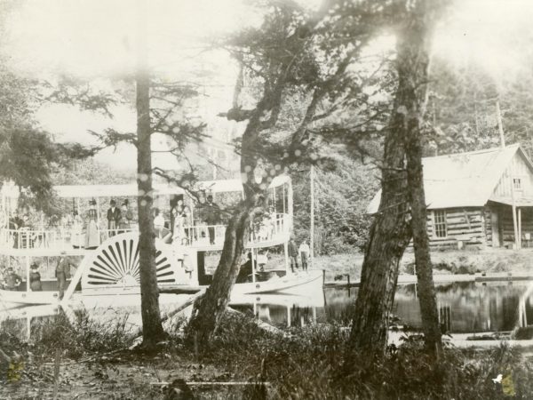 The Fawn steamer in the Town of Webb