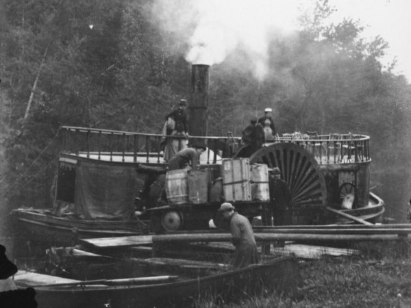 Steamship “Fawn” on Moose River in the Town of Webb