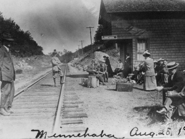 Waiting at the Minnehaha Railroad Station in the Town of Webb