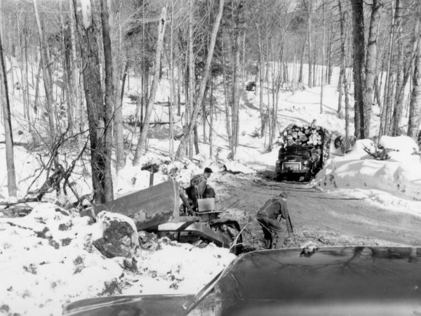 Clarence J. Strife’s logging operation in the Town of Webb