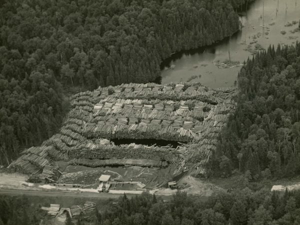 Strife log yard in the Town of Webb