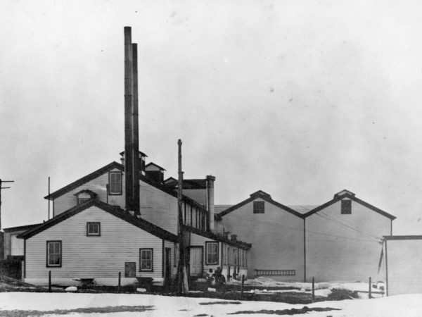 Borden’s milk plant ice houses in De Kalb Junction