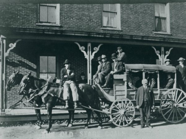 Edward Burnham’s stage coach in De Kalb Junction