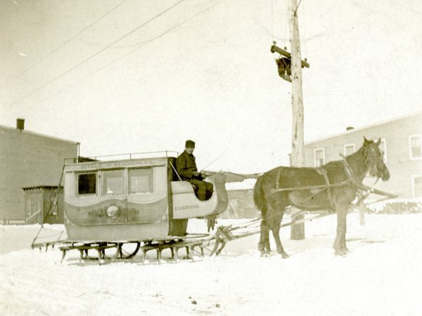 Edward Burnham’s stage coach en route in De Kalb Junction