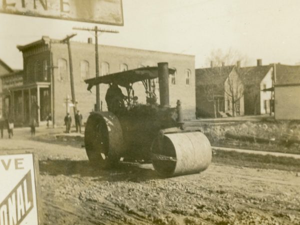 Steam roller in DeKalb Junction