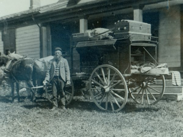 Peddler and cart in the Town of DeKalb