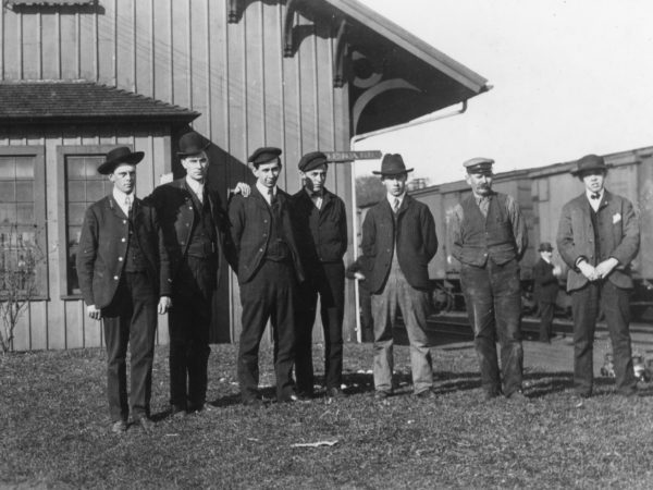 New York Central Railroad day crew in De Kalb Junction