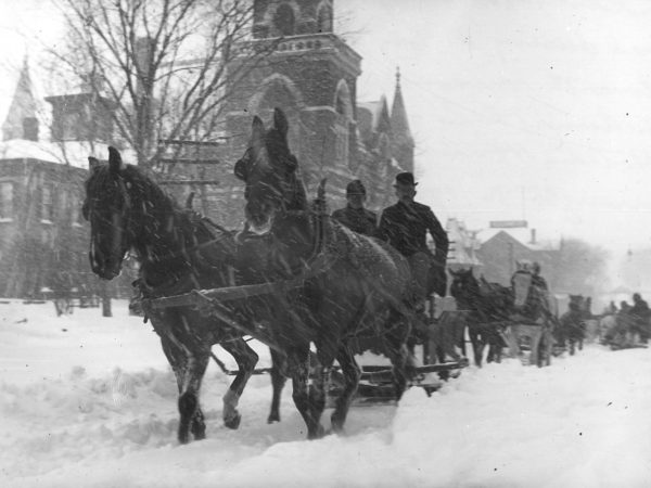 “Breaking out the road” after a snowstorm in Canton