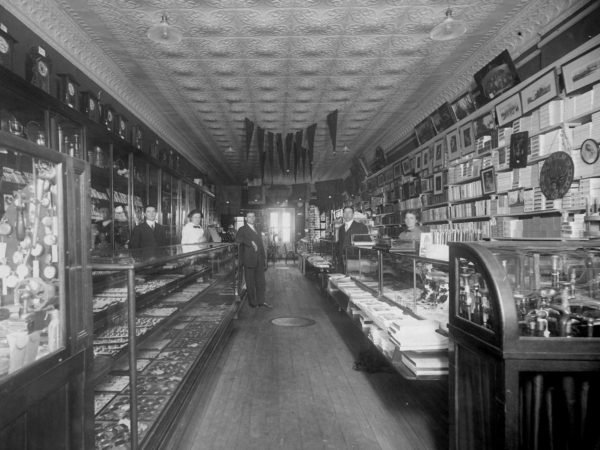 Employees inside Cleveland Austin Dry Goods in Canton