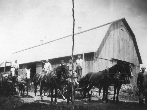 Filling silo at the Allen Farm in Canton