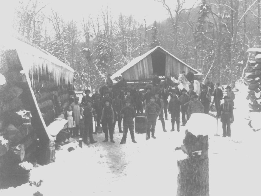 Pete Liberty’s lumber camp in Ausable Forks
