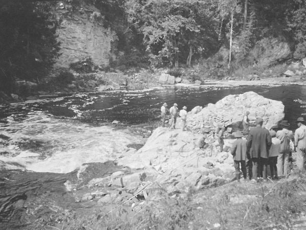 Blasting “Bullhead Rock” in the Oswegatchie River near De Kalb