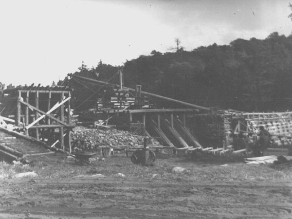 Building the Cranberry Lake State Dam in Cranberry Lake