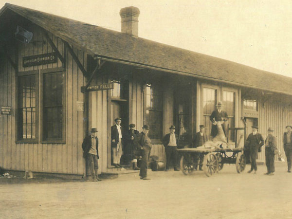 The railroad station in Newton Falls