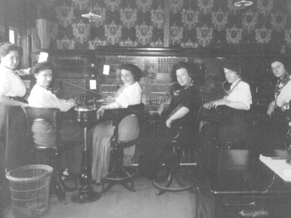 Telephone operators work switchboards in Gouverneur