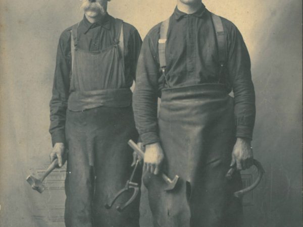 Two blacksmiths with their tools in Canton