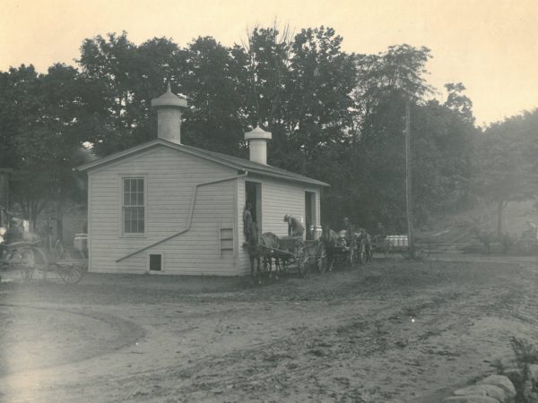 Dairy farmers drop off milk at the McDermott Company’s receiving center in Canton