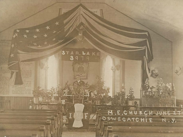 Interior of a Methodist Episcopal Church in Oswegatchie