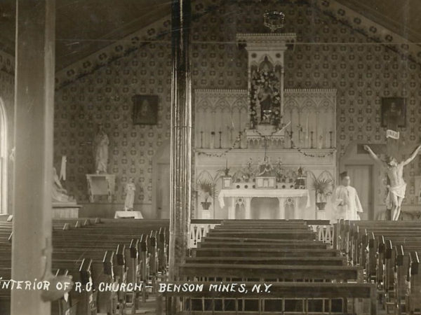 Interior of St. Hubert’s Roman Catholic Church in Benson Mines