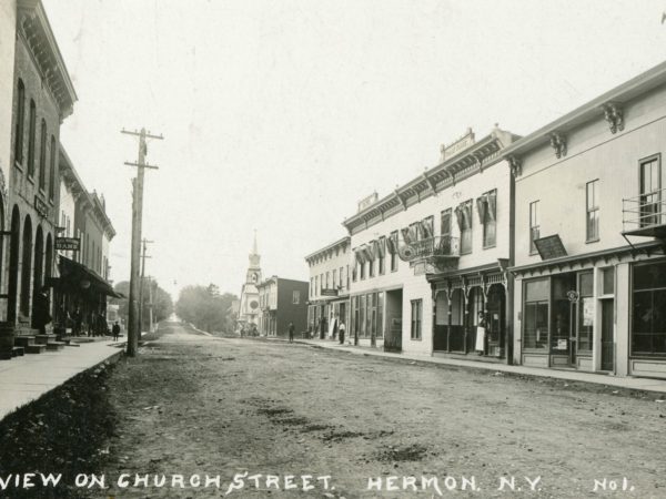 View of Church Street prior to paving in Hermon