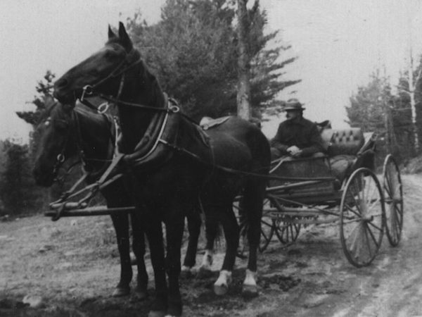 Mail carrier Harry Wilson delivering mail in Essex County