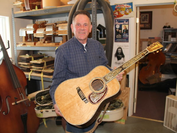 Luthier Dave Nichols in Custom Pearl Inlay in Malone